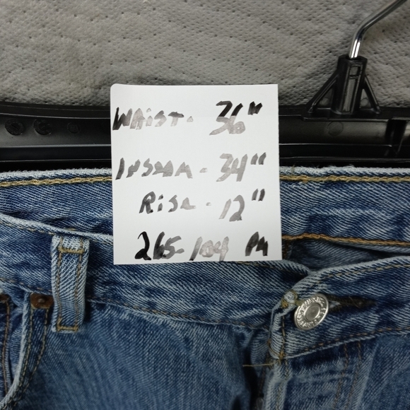 Levi's 501xx men's button fly blue jeans sz 36x34. 265 104pm - Picture 7 of 7